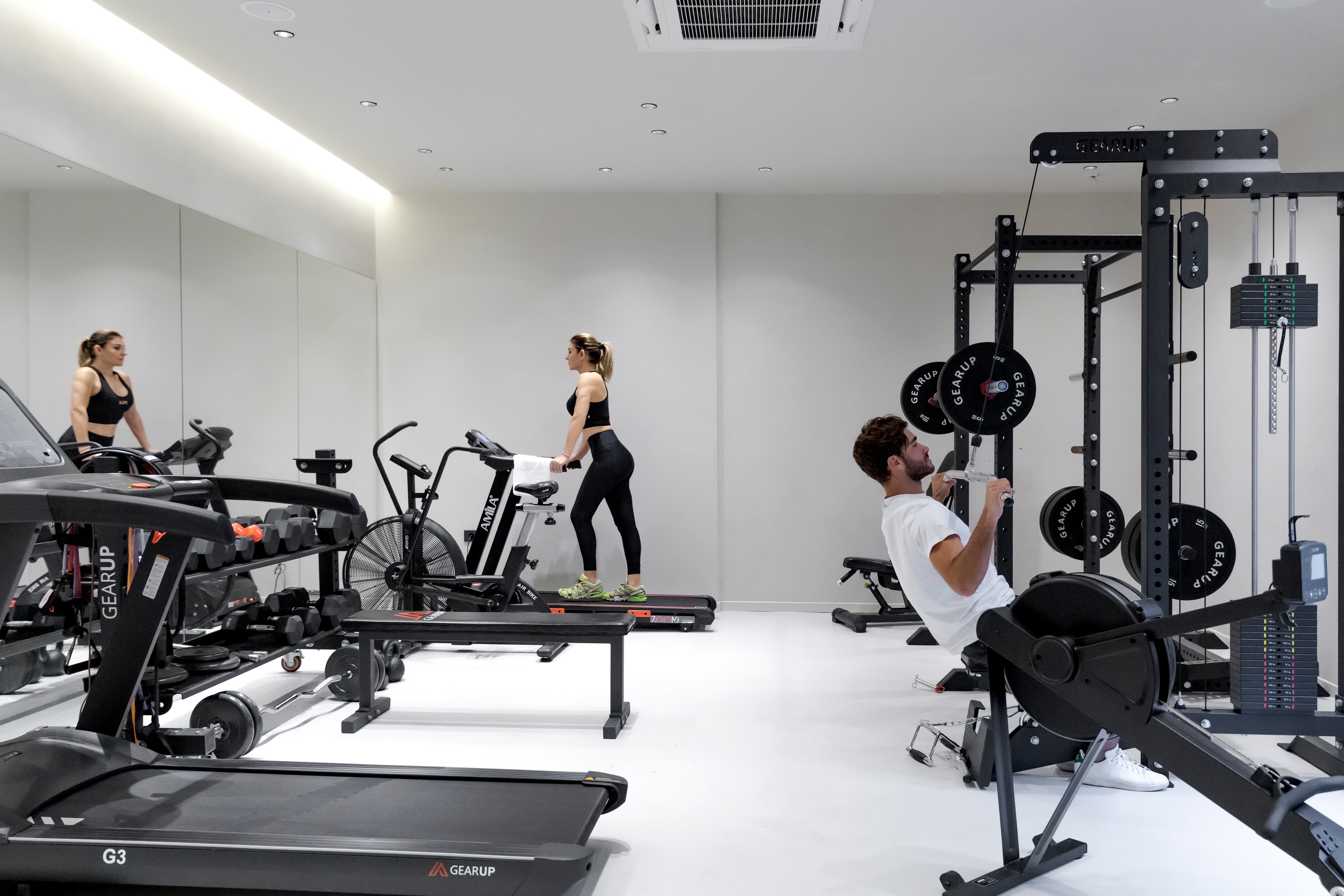 Professional athlete in a luxury wellness setting